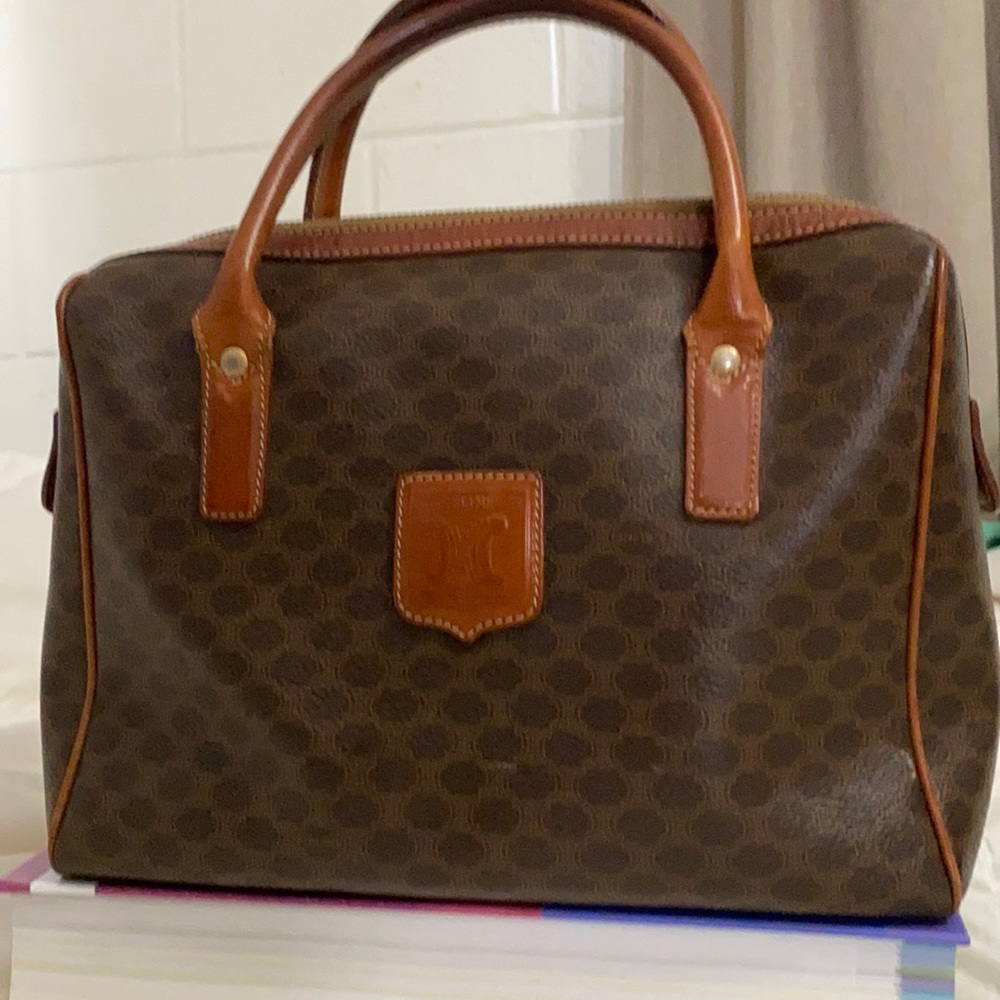 Authentic Vintage Celine Macadam Boston Bag
